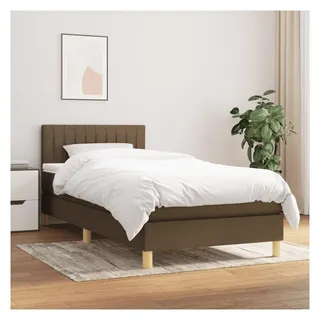 vidaXL Boxspringbett 100 x 200 cm Dunkelbraun