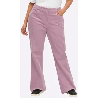 Sheego Jerseyhose Cord-Hose lila 44