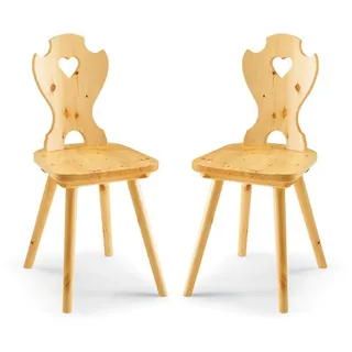 pemora Bauernstuhl Kiefer natur 2er Set