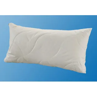 fan Naturfaserkopfkissen TENCEL/Leinen 40 x 80 cm Beige/Weiß
