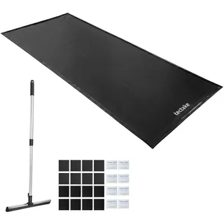 Tectake Bodenschutzmatte Kunststoff 2,6 x 6,7 m schwarz rutschfest wasserdicht