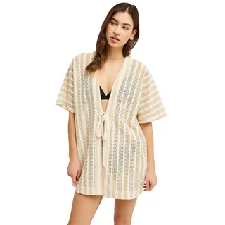 Roxy Blusenkimono "Moana Story", Damen, Gr. M, beige (pebble), Obermaterial: 50% Baumwolle, 50% Polyester., Blusen