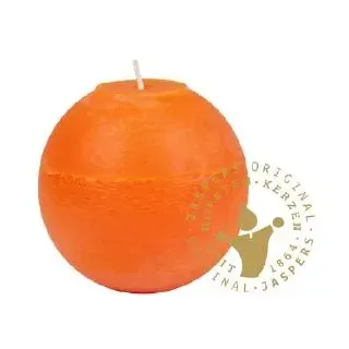 Jaspers Kerzen Rustic-Kugelkerzen orange 80 mm, 12 Stück