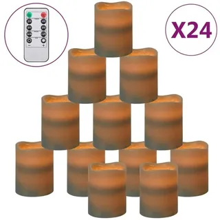 vidaXL LED-Kerzen 24 St. grau