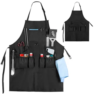 HODRANT BBQ Grillschürze, Kochschürze für Männer mit Geschlitztem Saum