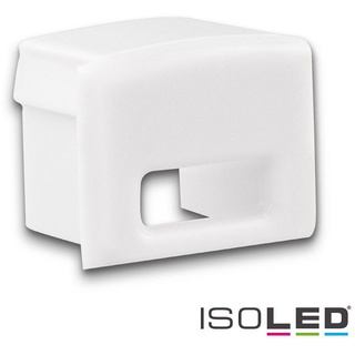 ISOLED Zubehör für Profil PURE12S - Endkappe (1 Stk.), EC78W, Weiß, mit Kabeldurchführung ISO-114762