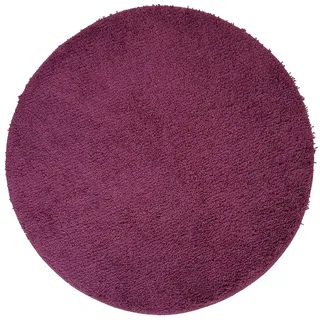 NYVI Badematte Badematte Rund 60cm NYVISpa Lasalle Lila Badezimmerteppich, Höhe 20 mm, Polyester, Rutschfest, Saugstark, Schnell Trocknend, Fußbodenheizung geeignet lila 60 cm x 60 cm x 20 mm