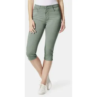 STOOKER WOMEN 5-Pocket-Jeans Capri Colour Skinny Fit Jeans Skinny Fit Casual Clean Wash Denim Jeans Magic Shape Effekt für Damen grün 48
