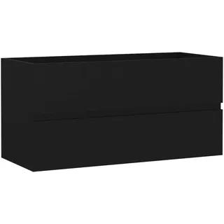 vidaXL Waschbeckenunterschrank Schwarz 90x38,5x45 cm Holzwerkstoff