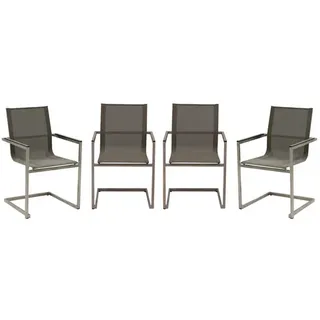 Garden Pleasure SIENNA Gartensessel 56 x 90 x 56 cm grau 4 St.