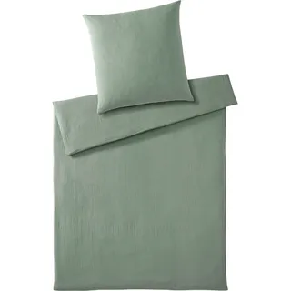 ELEGANTE Smooth Musselin Pistazie 135 x 200 cm + 80 x 80 cm