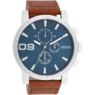 Oozoo Timepieces Herren Uhr | Armbanduhr Herren mit Lederarmband | Hochwertige Uhr für Männer | Edle Analog Herrenuhr in rund | C11210