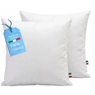 GM Soft Cloud Kissen 65 x 65 cm, dekorativ, Mehrzweck-Kissen mit Füllung aus antiallergischer Faser, Bezug aus 100% frischer Baumwolle, für Bett, Sofa, Sessel, Made in Italy