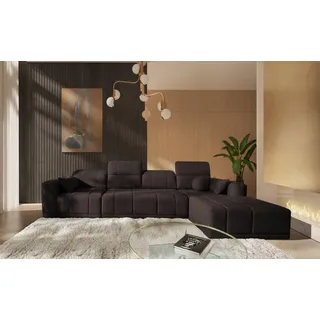 All4All Ecksofa mit Schlaffunktion Rico XII 346 cm x 195 cm - Schlafsofa mit Bettkasten - Eckcouch - XXL Sofa - Wohnlandschaft L-Fom - Braun - Chenille Gewebe - Seite Rechts - Modern 26