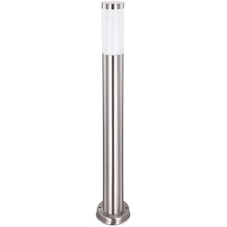 GLOBO Sockelleuchte Edelstahl 80 cm 1x E27 silber