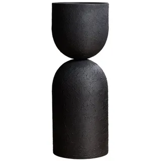 Invicta Interior Invicta SANDGLASS Bodenvase XL Eisen Schwarz, 55 cm, Ø 20 cm, schwarz
