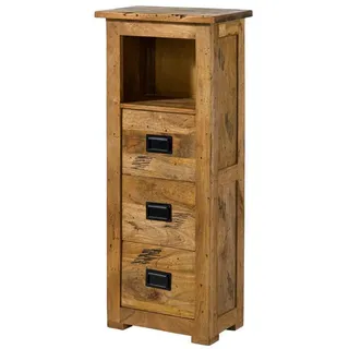 MASSIVMOEBEL24.DE Kommode Mango 50 x 120 x 30 cm Beige