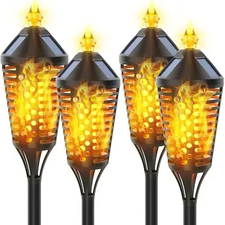 Solar-fackel, Gartenfackel, Wasserdichte Solar-fackel Für Den Außenbereich, Solar-flammenleuchten, Garten-, Hof- Und Wegdekoration (2er-pack) Ip65