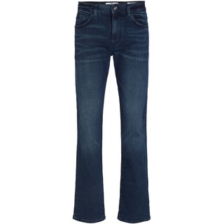 TOM TAILOR Herren Marvin Straight Jeans mit Taschendetails, blau, Logo Print, Gr. 33/36