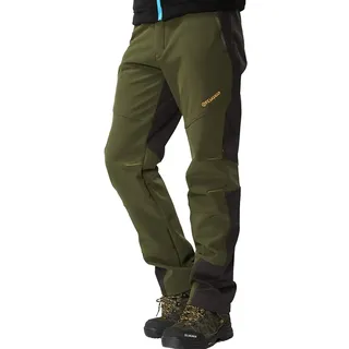 FLYGAGA Herren Wanderhose Softshellhose Warm Gefüttert Fleece Winterhose SkiHosen Snowboardhose Wasserdicht Winddicht Berghose Funktionshose Trekkinghose Outdoorhose Herbst Winter - M