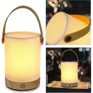 Gbly 2er Nachttischlampe Touch Led Tischlampe - Dimmbar Geschenk Tischleuchte Kabellos Mit Usb Batteriebetrieben Akku Modern Tragbare Nachttischleuchte Aus Stoff Bettlampe Kinder Schlafzimmer