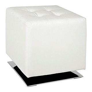 HAKU Möbel Hocker 30688 weiß Kunstleder