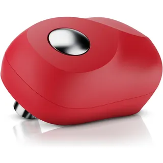 Arendo Elektrischer Dosenöffner One Touch, automatische Drehung, für alle Dosen, ohne scharfe Kanten, rot, Dosenöffner, Rot
