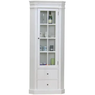 VCM Eckvitrine Amaretta 78 x 48,5 x 200 cm Weiß