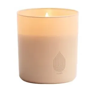 Uyuni LED Glas Stumpenkerze 9,2 x 10,2cm beige