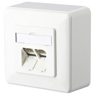 BTR Netcom METZ CONNECT E-DAT C6A 2 Port AP reinweiss 130C380002I