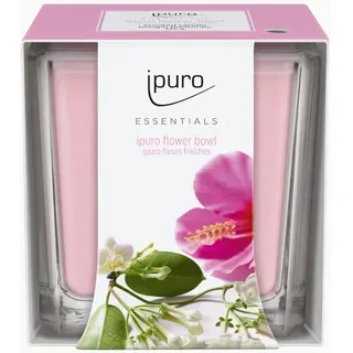 ipuro - dekorative ipuro flower bowl Duftkerze - minimalistische & puristische Duftkerzen im Glas - intensive Duftkerzen mit blumigen & belebenden Noten - stilvolle Kerze 125 g