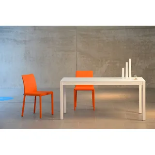 Outdoor Tisch Quadrat Hpl-Schichtstoff weiß / weiß 180x90