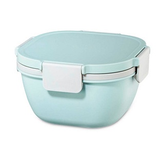xavax® Lunchbox Salatbox To Go 10,5 cm hoch blau 1,4 l