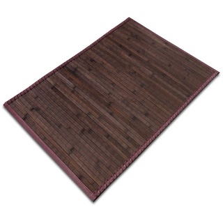 Teppich Oak, Erhältlich in 7 Größen, Badematte, rutschfest & pflegeleicht, casa pura, rechteckig, Bambus braun 150 cm x 200 cm