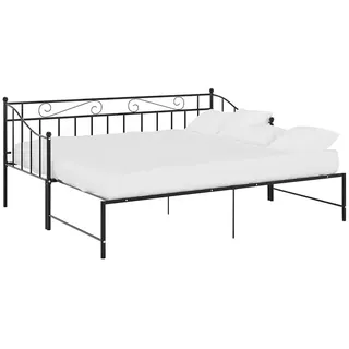vidaXL Ausziehsofa 90 x 200 cm Schwarz