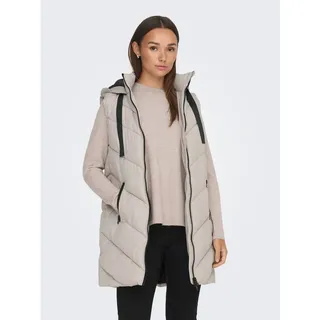 Jdy Steppweste JDYSKYLAR LIFE HOOD WAISTCOAT OTW NOOS grau