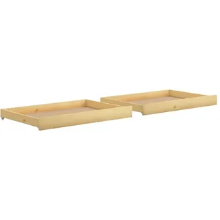 vidaXL 2X Massivholz Kiefer Schublade für Tagesbetten Bettkasten Bettschubkasten Unterbettschublade Schubladen Schubkasten Bett Schubkästen