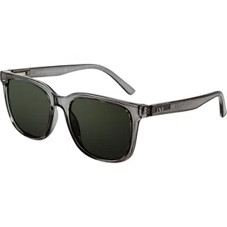 I NEED YOU Sonnenbrille BALI für Damen & Herren Klassisch Eckig, UV‐400 Schutz, aus Recycelten Materialien gefertigt, Rückseitig Entspiegelt, mit Federscharnieren, inkl. Etui & Tuch, Grau - Breitere Gesichtsform
