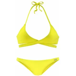 BENCH. Triangel-Bikini Damen gelb Gr.40 Cup A/B