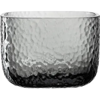 Leonardo Home Martello Vase, 1 Stück, vielseitige Vase, stilvolles Dekorationsstück mit haptischer Oberfläche, Zeitlose Pflanzenschale, einzigartige Blumenvase, Höhe 13 cm, grau, 033197