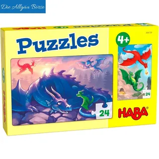 Haba 306159 Puzzles Drachen 24 Teile 2 Motive 4 Jahre Motorik  Neu OVP