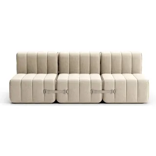 Curt Modulsofa mit Lehne JET Grau / Beige