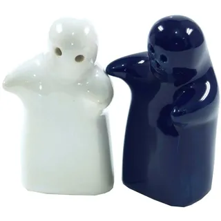 Guru-Shop Dekoobjekt Keramik Pfeffer und Salzstreuer `Lovers` -.. blau|bunt