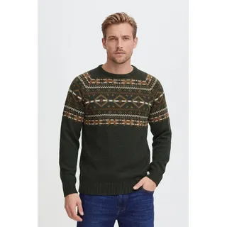 Blend Strickpullover BHNilas Weihnachtlicher Grobstrickpullover grün L (52/54)