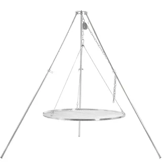 Bbq-toro Dreibein Schwenkgrill Mit Ø 90 Cm Grillrost, Edelstahl, Höhenverstellbar 119-184 Cm
