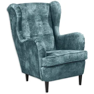 ed-lifestyle Ohrensessel OSKAR Schaumstoff 78 x 102 x 98 cm Blau