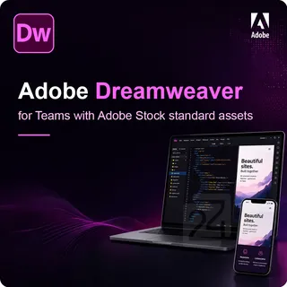 Adobe Dreamweaver for Teams with Adobe Stock Standard Assets