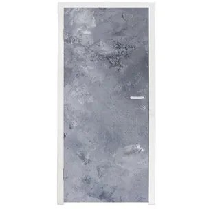 MuchoWow Türtapete Schiefer - Beton - Retro - Strukturen - Grau - Rustikal, Matt, bedruckt, (1 St), Türfolie Selbstklebend, Türtapete, Türdeko Poster, 95x235 cm grau 95 m x 235 m