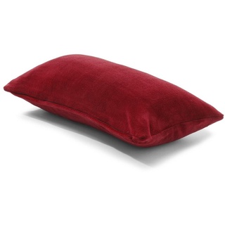 CELINATEX Xanio Dekokissen mit Innenkissen 40 x 60 cm Bordeaux Coral-Fleece Sofakissen Mikrofaser Kuschelkissen