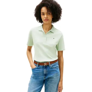 Tommy Hilfiger Damen Poloshirt Kurzarm 1985 Pique Regular Fit, Grün (Gentle Jade), S